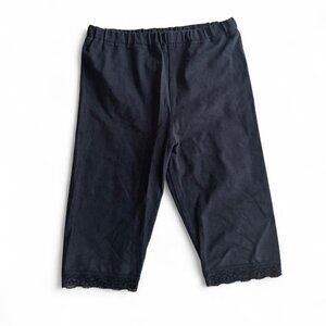 kid’s cotton leggings with lace trim from japan